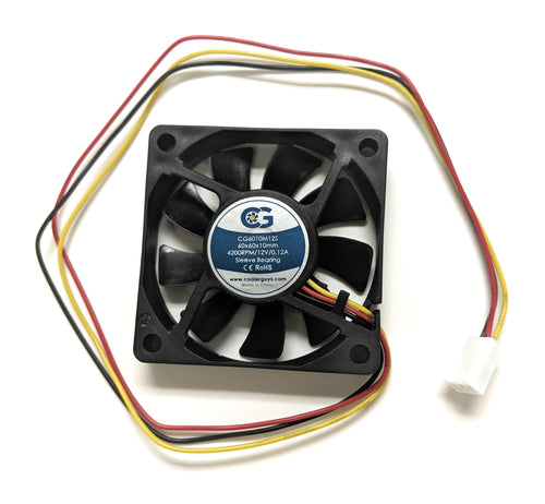 Coolerguys 60mm(60x60x10mm) 12 VDC 3Pin Medium Speed Fan CG6010M12S