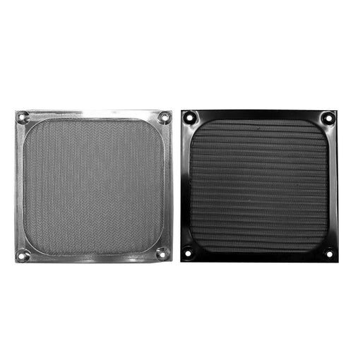 120mm Aluminum Fan Filter Grill, Black or Silver - Coolerguys