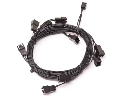 Modright Black out Series 3 pin to 9x3 pin Y splitter cable 24 inches #Cab-972 - Coolerguys