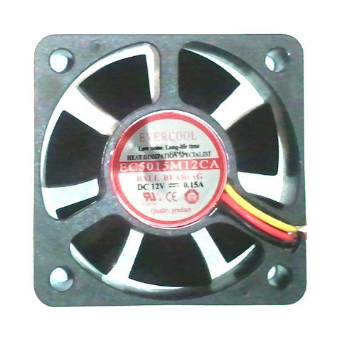 Evercool 50x50x15mm 3 Pin Ball Fan-EC5015M12CA - Coolerguys