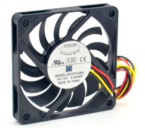 Everflow 70x70x10mm Ultra High Speed 12v 3Pin Fan R127010BU - Coolerguys